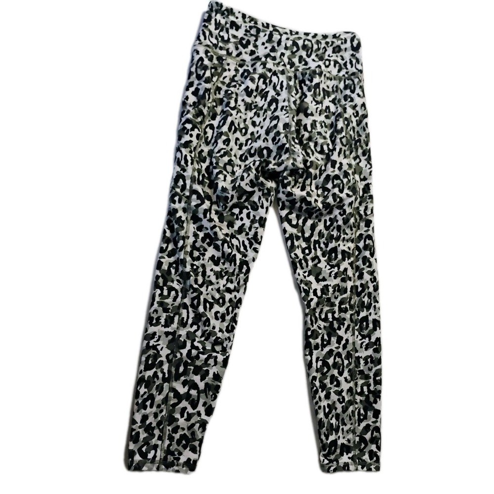 Marika Activewear Leggings M Leopard Print Camo High Rise Tummy Control Yoga